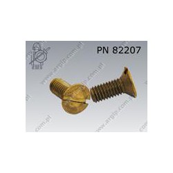 Machine screw CSK head  slotted M 3× 6-brass   PN 82207