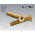 Machine screw CSK head  slotted M 4×30-brass   PN 82207