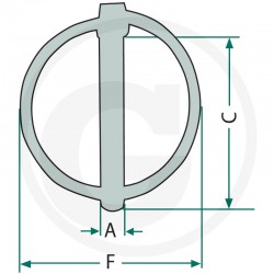 05 Borgpen met ring 5.5 mm dik  per 5 stuks