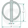 05 Borgpen met ring 5.5 mm dik  per 5 stuks