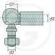 02 Kogelgewricht  6 x 10 mm  linkse schroefdraad