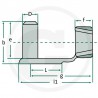 15 Pen met veer voor stelgaffel m 16 x 64  mm verpakt  per stuk