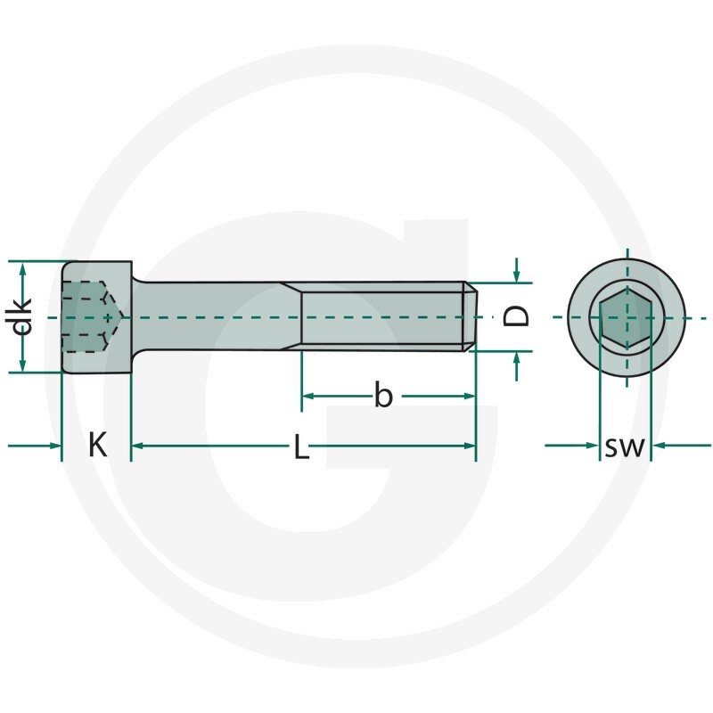 11 Binnenzeskant M 12 x 1,5  x 80 mm  12.9 per stuk
