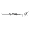 Wood screw wafer hd TURBO  Tx 10×160  zinc plated  AN 127