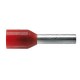 02 Adereind huls geisoleerd 1.5 mm kwadraat kleur  rood