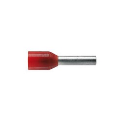 02 Adereind huls geisoleerd 1.5 mm kwadraat kleur  rood