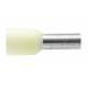 06 Adereind huls geisoleerd 10.0 mm² ivoor per 100 stuks