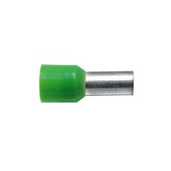 07 Adereind huls geisoleerd 16  mm kwadraat kleur groen